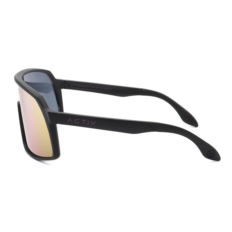 ACTIV AERO - Matte Black with Pink Mirror Lens